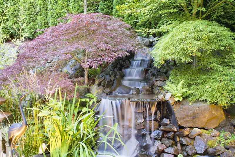 cascada de jardín japonesa