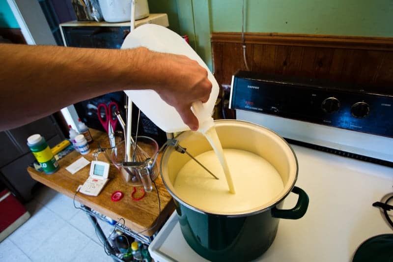 preparación de la leche
