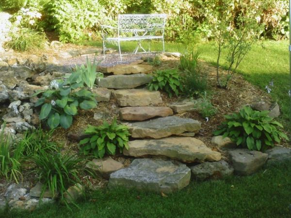 Losas de piedra para jardines de rocas