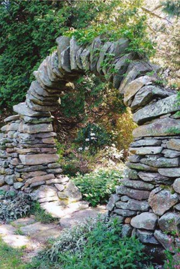 Arco de imágenes de jardines de rocas