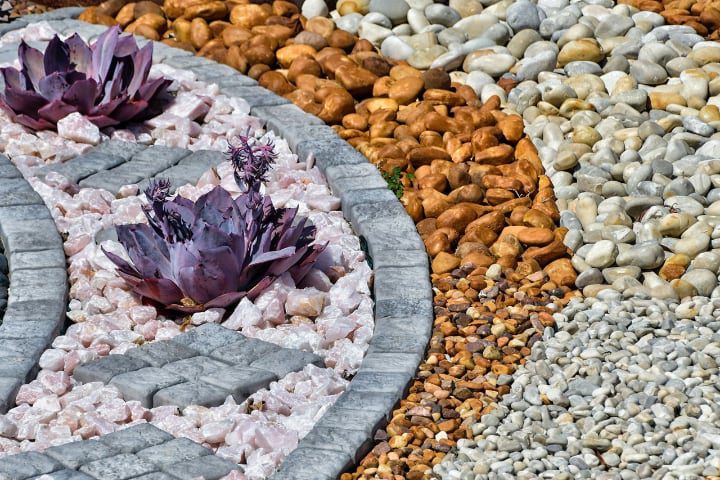 hermoso diseño de jardín de rocas