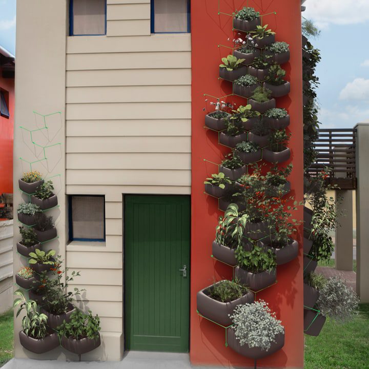 jardín vertical de pared para exteriores