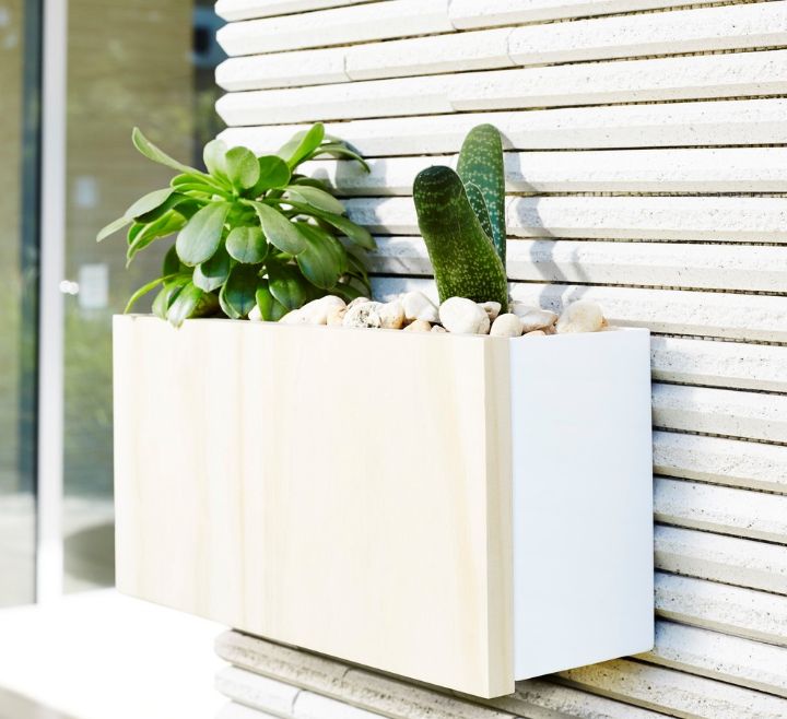 caja jardinera de pared para exteriores
