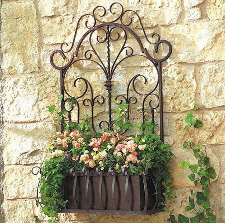 jardinera de pared flores
